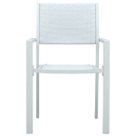 Sedie da Giardino 4 pz Bianche in Plastica Stile Rattan