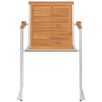 Sedie da Giardino 4 pz Legno Massello di Acacia e Acciaio Inox