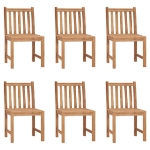 Sedie da Giardino 6 pz con Cuscini in Legno Massello di Teak