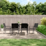 Sedie da Giardino 6 pz Nere 54x62,5x89 cm in Polyrattan
