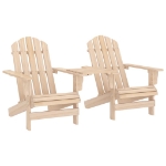 Sedie da Giardino Adirondack con Tavolino in Legno Abete