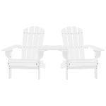 Sedie da Giardino Adirondack con Tavolino in Legno Abete Bianco