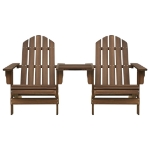 Sedie da Giardino Adirondack con Tavolino Legno Abete Marrone