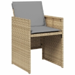 Sedie da Giardino con Cuscini 4 pz Beige Misto in Polyrattan