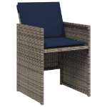 Sedie da Giardino con Cuscini 4pz Grigio in Polyrattan
