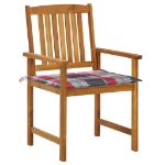 Sedie da Giardino con Cuscini 6 pz in Legno Massello di Acacia