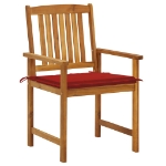 Sedie da Giardino con Cuscini 8 pz in Legno Massello di Acacia