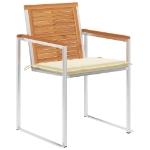 Sedie da Giardino con Cuscini 8 pz in Legno Massello di Acacia
