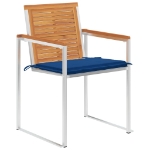 Sedie da Giardino con Cuscini 8 pz in Legno Massello di Acacia