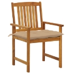 Sedie da Giardino con Cuscini 8 pz in Legno Massello di Acacia