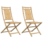 Sedie da Giardino Pieghevoli 2 pz 46x66x99 cm in Bambù