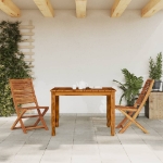 Sedie da Giardino Pieghevoli 2 pz in Legno Massello di Acacia