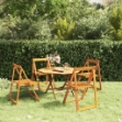 Sedie da Giardino Pieghevoli 4pz in Legno Massello di Acacia
