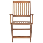 Sedie da Giardino Pieghevoli 8 pz in Legno Massello di Acacia