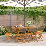 Sedie da Giardino Pieghevoli 8pz Grigie Legno Massello Acacia