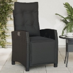 Sedie da Giardino Reclinabili 2 pz con Poggiapiedi Polyrattan