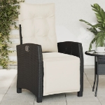 Sedie da Giardino Reclinabili 2 pz con Poggiapiedi Polyrattan
