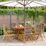 Sedie da Giardino Reclinabili 6pz Grigie Legno Massello Acacia
