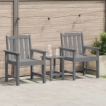 Sedie da Pranzo 2 pz Grigio Chiaro HDPE