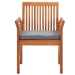 Sedie da Pranzo Giardino con Cuscini 4 pz Legno Massello Acacia