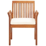 Sedie da Pranzo Giardino con Cuscini 8 pz Legno Massello Acacia