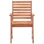 Sedie da Pranzo per Esterno 2 pz in Legno Massello di Acacia