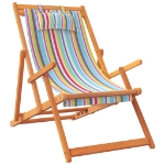 Sedie da Spiaggia Pieghevoli 2 pz in Tessuto Multicolore