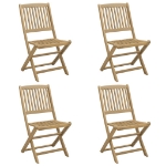 Sedie Giardino Pieghevoli 4 pz 57x49x90cm Legno Massello Acacia