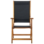 Sedie Giardino Pieghevoli 6pz Legno Massello Acacia e Textilene