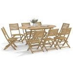 Sedie Giardino Pieghevoli 8 pz 48,5x61,5x87 cm Massello Acacia