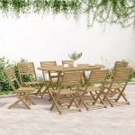 Sedie Giardino Pieghevoli 8 pz 48,5x61,5x87 cm Massello Acacia