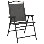 Sedie Giardino Pieghevoli 8 pz Acciaio Grigio Mélange Textilene