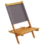 Sedie Giardino Pieghevoli 8pz Antracite Tessuto Legno Massello