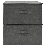 Scatole Portaoggetti 2pz in Tessuto 43x34x23 cm Antracite