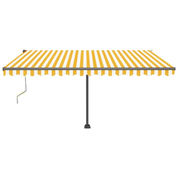 Tenda da Sole Autoportante Automatica 400x350 cm Gialla Bianca