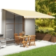 Tessuto di Ricambio per Tenda da Sole Giallo e Bianco 5x3,5 m