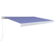 Tenda a Cassonetto Manuale 400x300 cm Blu e Bianca