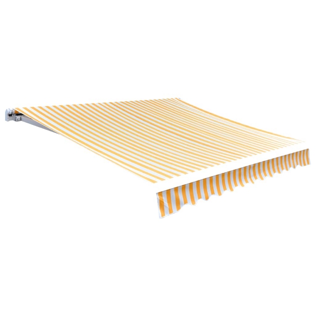 Tendone Parasole in Tela Arancione e Bianco 450x300 cm