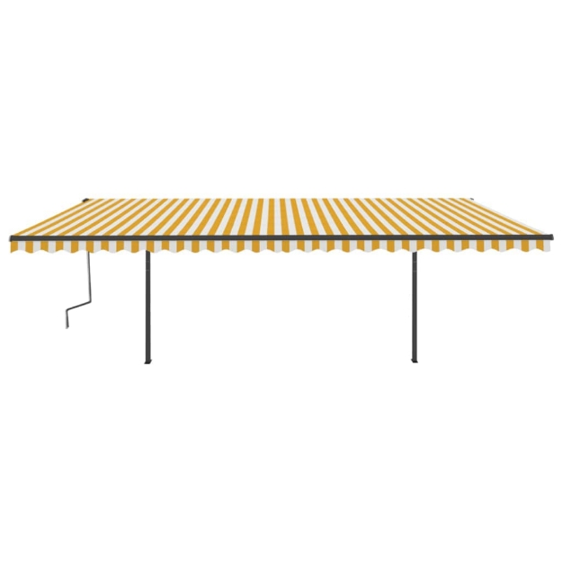 Tenda Automatica con Sensore Vento e LED 6x3 m Gialla Bianca