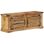 Panchina vitaXL 110x38x45 cm Legno Massello di Mango Grezzo