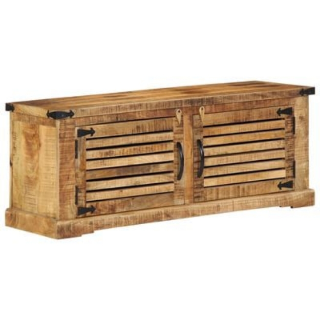 Panchina vitaXL 110x38x45 cm Legno Massello di Mango Grezzo