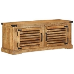 Panchina vitaXL 110x38x45 cm Legno Massello di Mango Grezzo