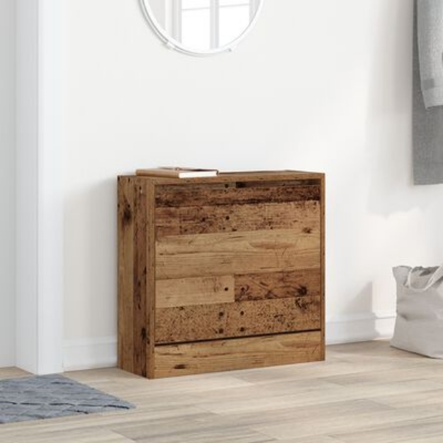 Cabinet per scarpe in legno vecchio 60x21x57 cm in legno ingegnerizzato