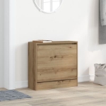 Mobile per scarpe in rovere artigianale 60x21x57 cm in legno ingegnerizzato