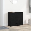 Mobile per Scarpe Nero Rovere 60x21x57 cm Legno Ingegnerizzato