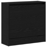 Mobile per Scarpe Nero Rovere 60x21x57 cm Legno Ingegnerizzato