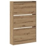 Cabinet per scarpe in rovere artigianale 80x21x125,5 cm in legno ingegnerizzato