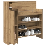 Mobiletto per Scarpe Rovere Artigianale 100.5x28x100 cm Legno Ingegnerizzato