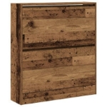 Mobile per Scarpe con Cassetto Flip in Legno Antico 80x21x87,5 cm