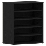 Armadio per scarpe Nero Rovere 60x35x70 cm in legno ingegnerizzato